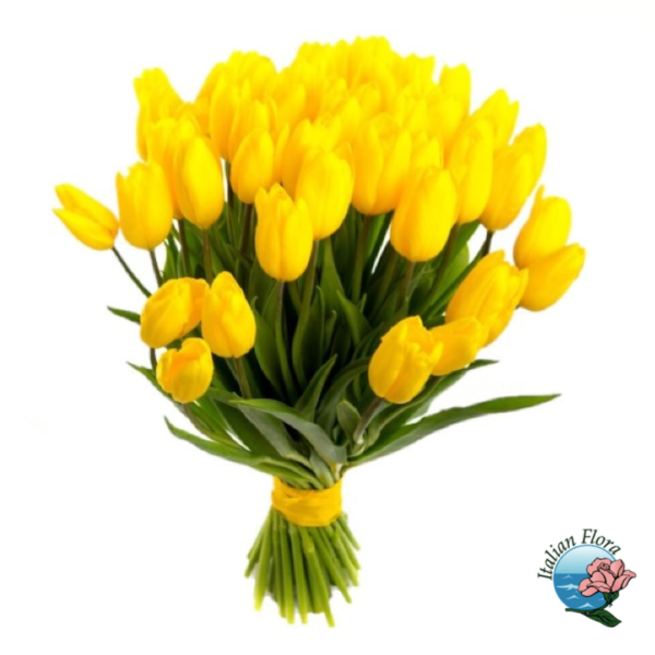 Ramo de tulipanes amarillos