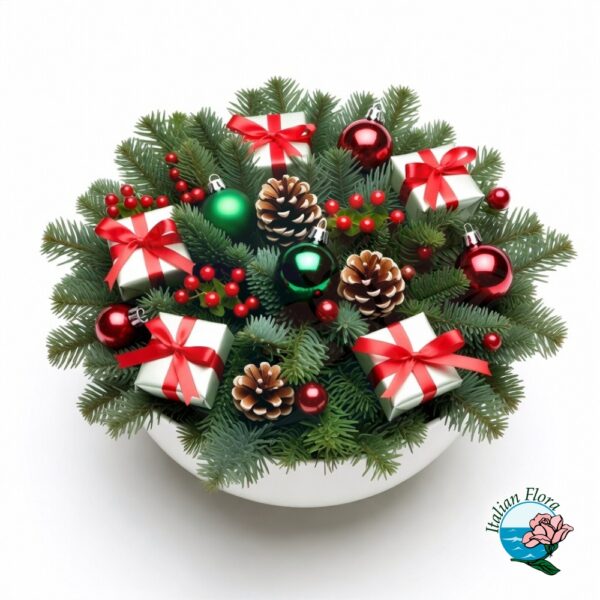 Christmas red and green arrangement