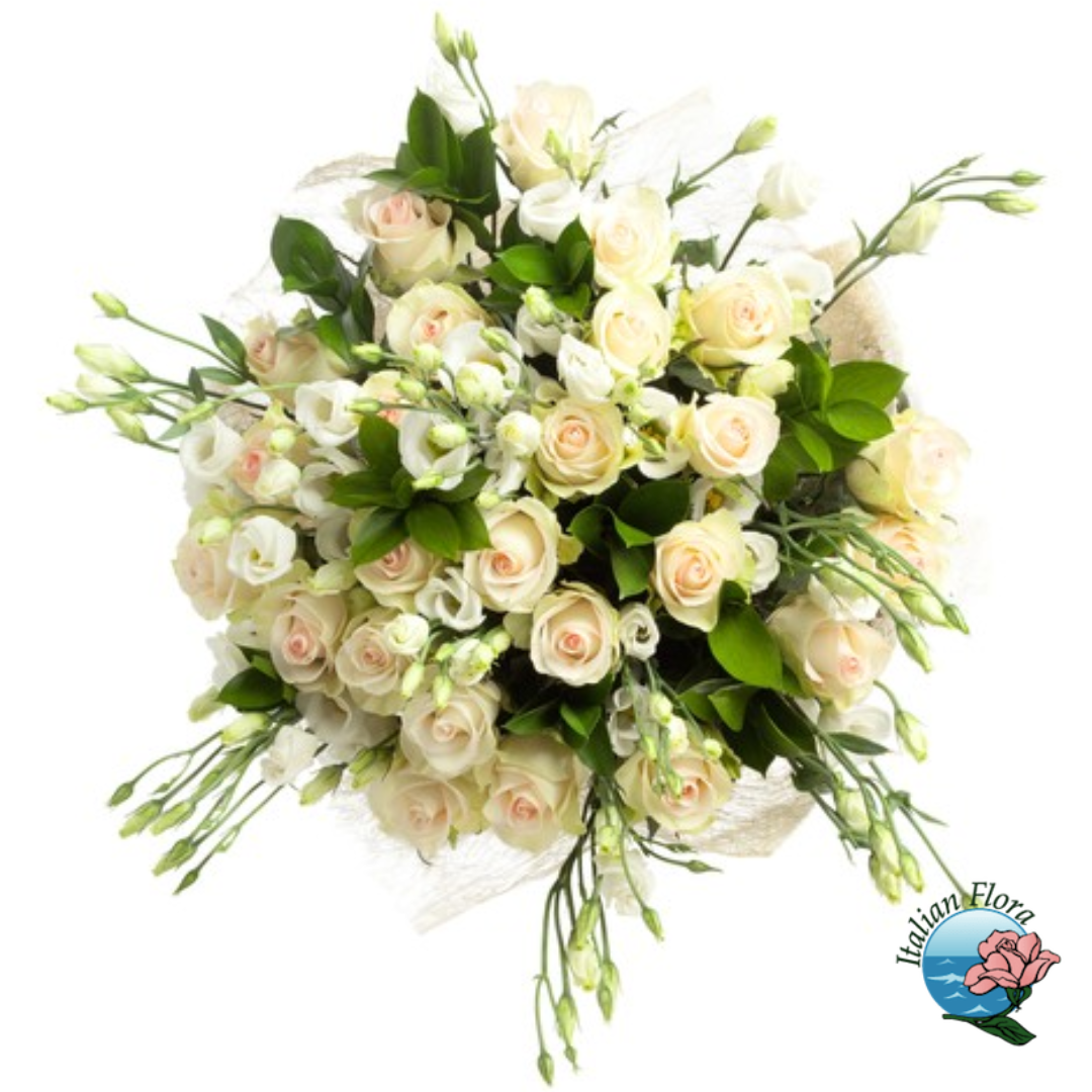 Bouquet of white flowers Italian Flora