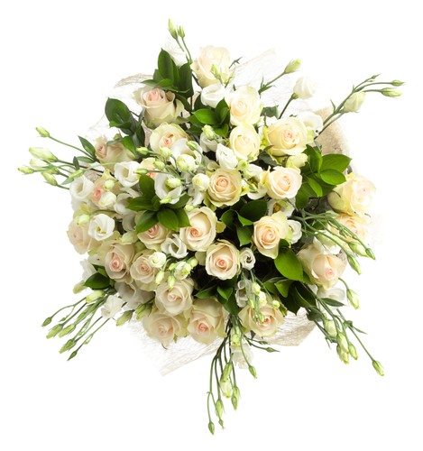 白い花の花束 イタリアンフローラ