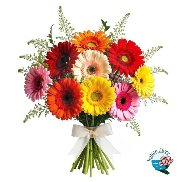 Bouquet of multi-coloured gerberas
