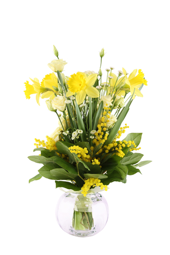 ミモザと黄色い花の花束 イタリアンフローラ