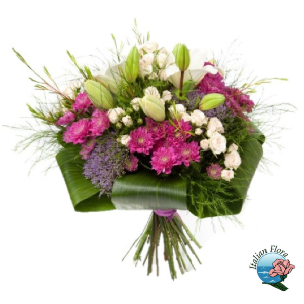 Ramo blanco y rosa