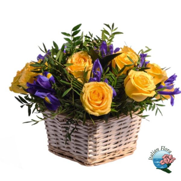Yellow and blue basket