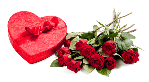 Bouquet de 9 roses rouges avec boîte de chocolats - Flore italienne