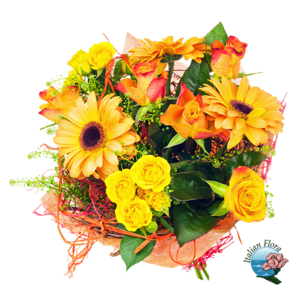 Bouquet of yellow and orange flowers