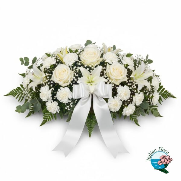 Funeral Arrangement of White Flowers