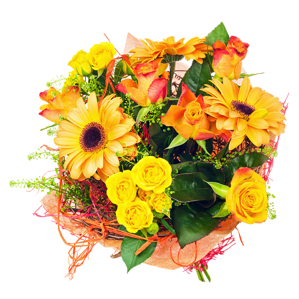 Bouquet de fleurs jaunes et oranges - Flore italienne