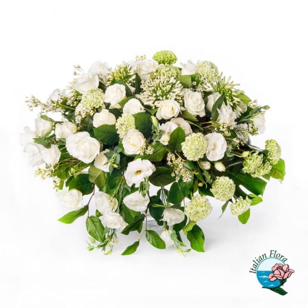 white funeral arrangement