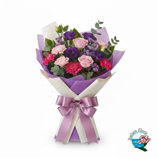 Pink and Purple Funeral Bouquet
