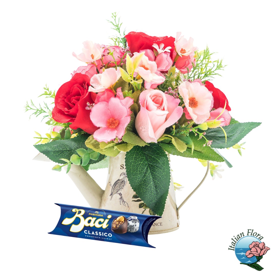 bouquet of red and pink roses with chocolates Bouquet of red and pink roses with chocolates - Image 1