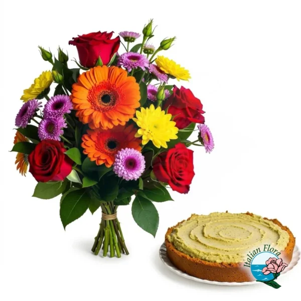 bouquet-of-colorful-gerberas-with-pistachio-tarte